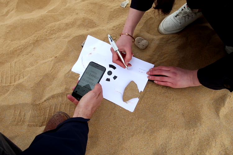 GPS coordinate logging on Targets during training on the coast of the Black Sea